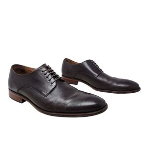 Cole Haan Dress Shoes 10.5 Mens Derby Dark Brown Leather Business Wedding Office